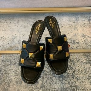 SOLD Valentino Garavani Roman Stud Mules in Black